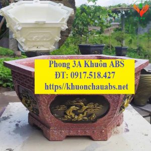 khuôn chậu cảnh lục giác 40cm