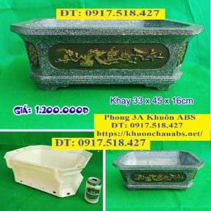 Khuôn chậu cảnh ABS – Khuôn chậu chữ nhật dài 45cm rộng 33cm