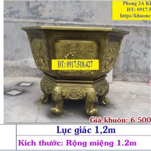Khuôn chậu lục giác gấm 1,2m